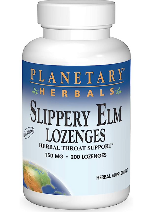 PLANETARY HERBALS Slippery Elm Lozenges, Unflavored, 200 Count